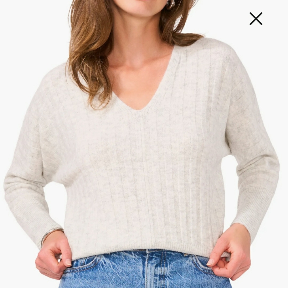 Vince Camuto Heather Gray Knit Sweater XL NWT
